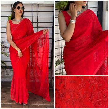 Gunjan By At Fancy Georgette Partywear Saree Collection